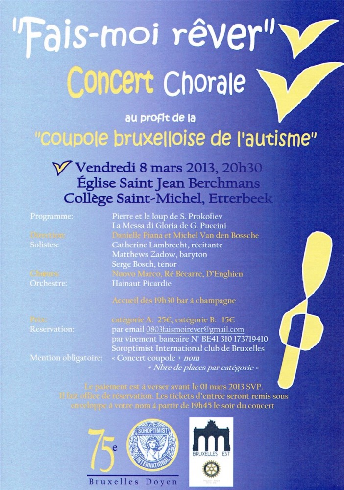 Affiche du concert : Fais-moi rêver (2013) - Choeur Nuovo Marco