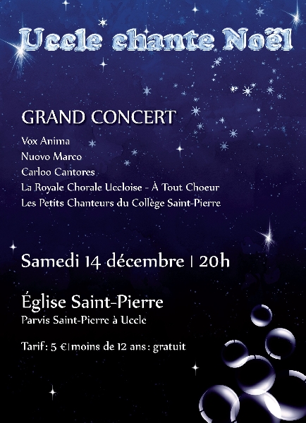Affiche du concert : Uccle chante Noël - Choeur Nuovo Marco