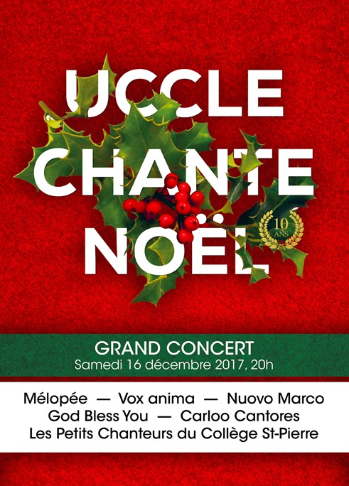 Affiche du concert : Uccle chante Noël 2017